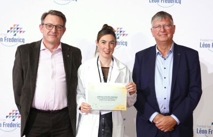 La lauréate et les présidents des  clubs donateurs